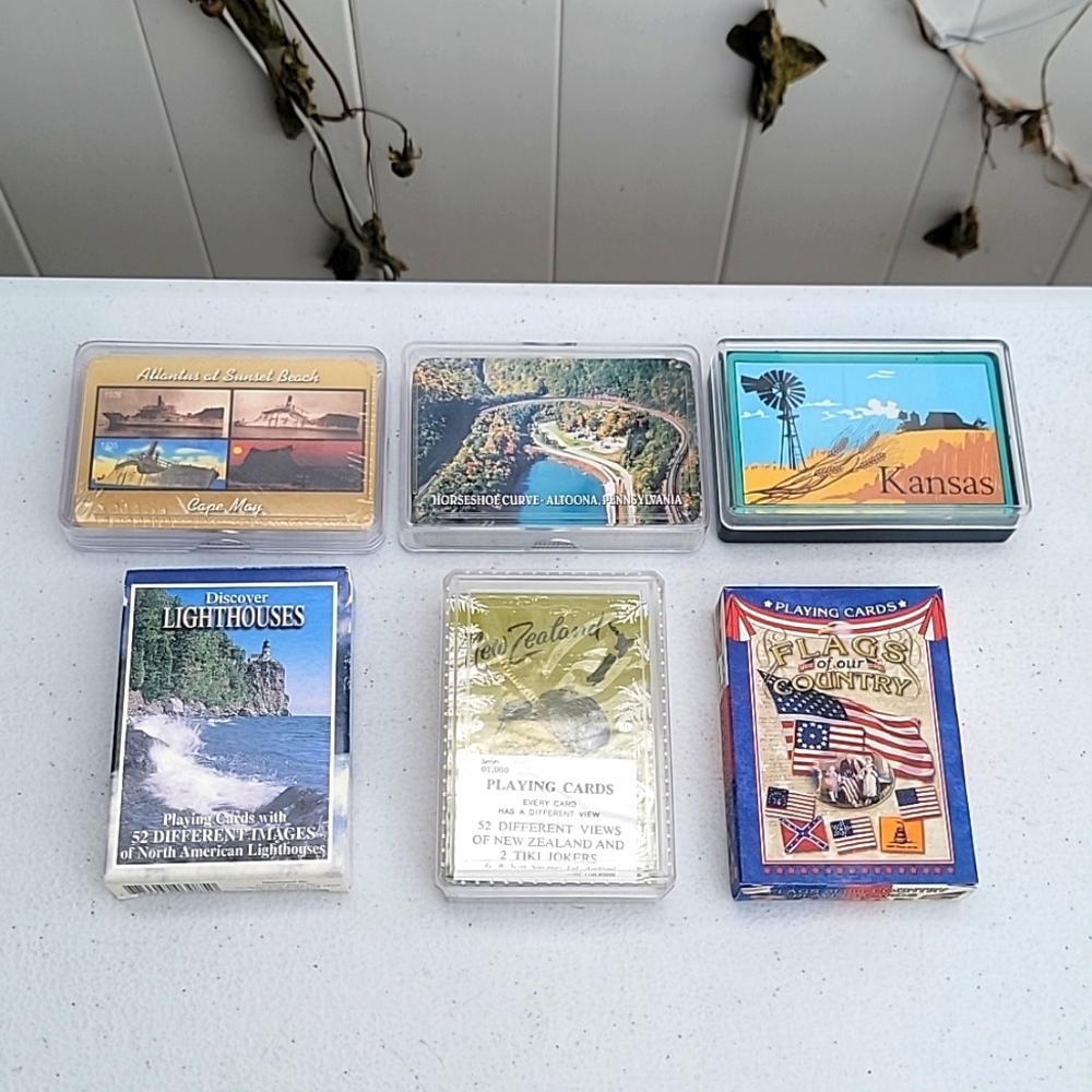 6 Collectable "Popular Destinations " Playing Cards
